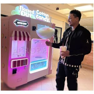 Touch Screen Commercial Vending Cotton Candy Machine With 25L Tank Capacity