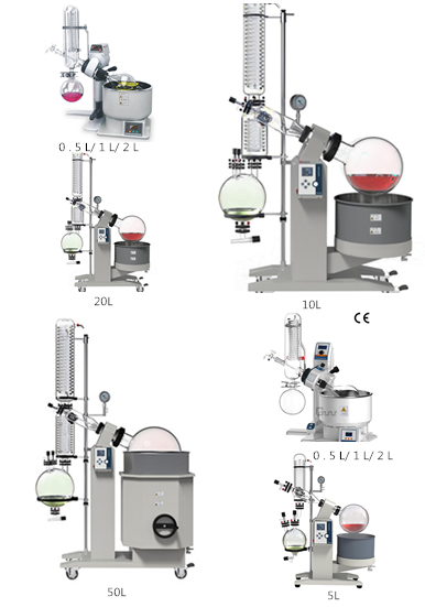 Manual LIfting 0.5L 1L 2L Vacuum Rotary Evaporator With CE Approval