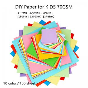 China Kids A4 Color Paper 70gsm Wood Pulp Origami Handicrafts Using Paper on sale