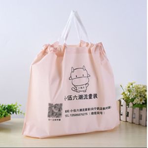 PE Waterproof Drawstring Bag 30x10x20cm Flexo Printing With Handle