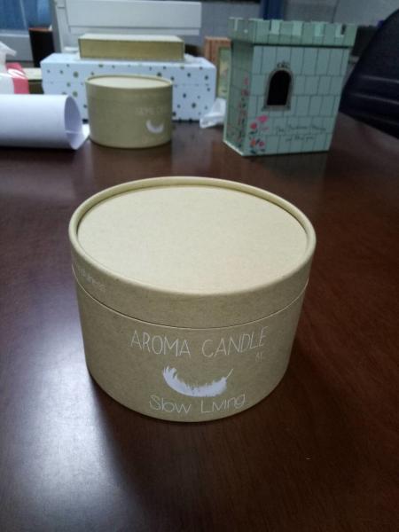 Quality Customized Recyclable Paper Candle Box Round Cardboard Tube Box for Candles Packaging for sale