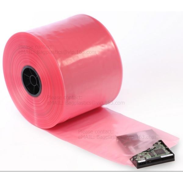 Quality Poly tubing with customer printing and anti static tube film, gusset poly tubing on roll Conductive Poly Tubing from Pre for sale
