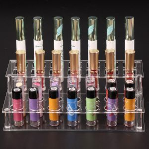 Acrylic Cosmetic Lipstick Display Stand Plexiglass Makeup Counter Lipgloss
