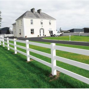 Weather Resistant White PVC vinyl horse fence 2 Rails 3 Rails
