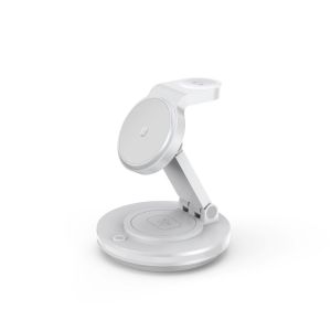 Rotable & Foldable wireless magnetic phone charger with LED light