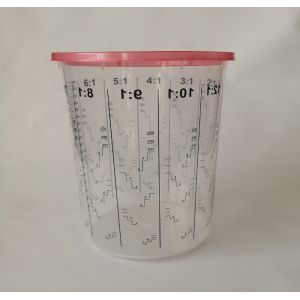 paint mixing cup in different color printing and in differernt color material