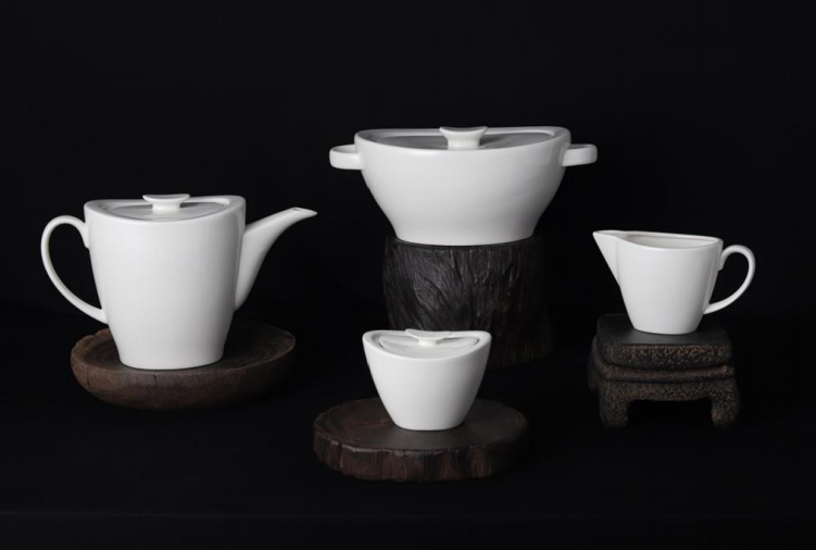 new bone china - tea set /tea pot/sugar pot/creamer/tureen white glaze for daily used ceramics