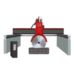 Linsing Four Post Guide Multi Blade Bridge Saw Machine For Granite Block Cutting