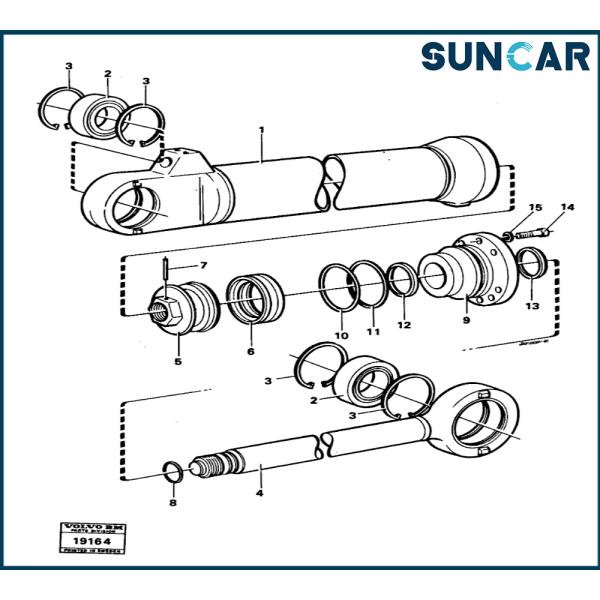 SUNCARVO.L.VO VOE 11990106 VOE11990106 Cylinder Seal Kit For Wheel Loader L30