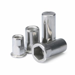 Stainless Steel 304 Split Rivet Nut M10 Diameter Flat Head