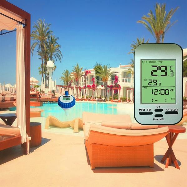 WT0224 Highly Accurate Digital Wireless Pool Thermometer For Outdoor Tubs And