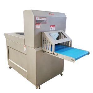 China Industrial Frozen Meat Slicer with 50-120 knives/min Speed 1000-2000 kg/h Capacity and 0.1-200 mm Adjustable Thickness on sale