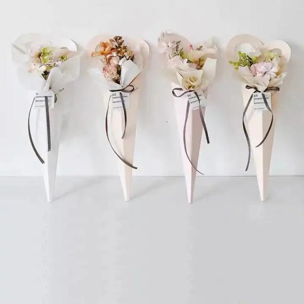 Customized Single Rose Flower Box Accepting Custom Orders for Florist Bowknot Gift Packaging