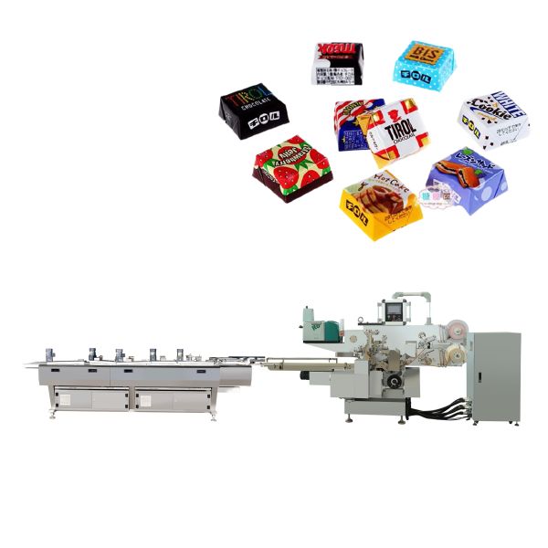 Automatic High-Accuracy Chocolate Bar Wrapping Machine with 260 pcs/min Speed and PLC+Servo+Touch Screen Control