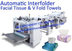 China High Speed Facial Tissue Paper Folding Machine High Capacity With Embossing on sale