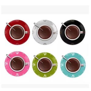 Wholesale New creative gift product coffee cup spoon style time wall clock from china suppliers