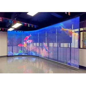 G3.91-7.82 Ultra-Thin Full Color Transparent Video Wall SMD2525 IP54 Long