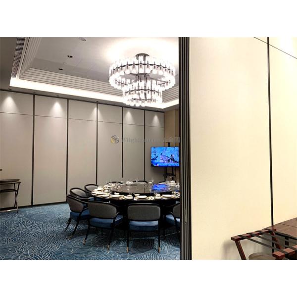 Quality Customization Operable Partition Wall With Leather Fabric Wood Veneer Panel Surface for sale