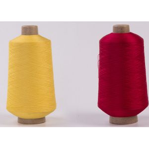 Anti Pilling Ne 21 Virgin Polyester Spun Yarn For Kintting Fabric , Single /