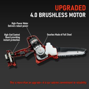 8 Inch Cordless Electric Chainsaw Portable Handheld with Brushless Motor