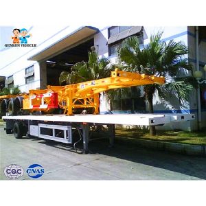 Port Skeletal Flat Rack Intermodal 40ft Cargo Container Trailer