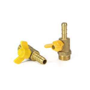 Medium Temperature 16mm Brass Gas Valve Tap Quick Fitting Durable
