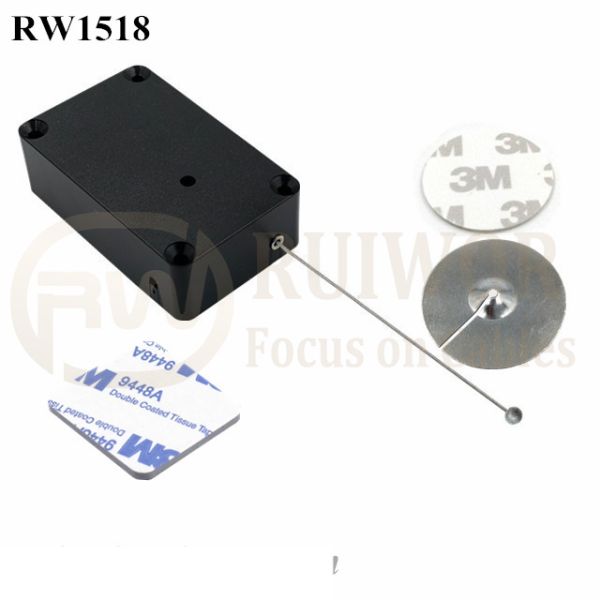 RW1518 Cuboid Multifunctional Retractable Cable With Dia 38mm Circular Sticky Metal Plate Factory Wholesale Security Solution