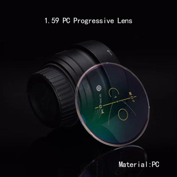 Thin Impact Resistant 1.59 PC Lenses AR Coating Comfort Progressive Lenses Digital