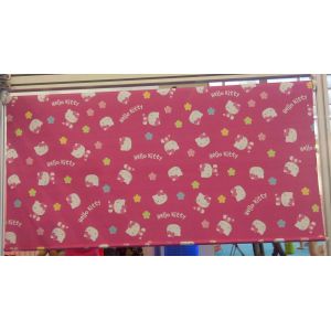 Beige Sunscreen Patterned Roller Blind Manual Control, 28mm