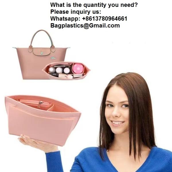 Purse Organizer Insert For Handbags & Base Shaper Set, Felt Organizer Insert