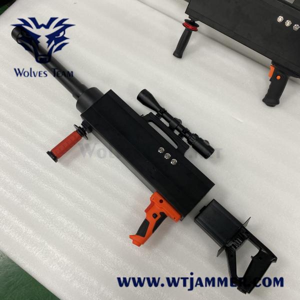 Portable Handheld GPSL1 , WIFI2.4G, 5.8g signal Drone Jammer with Battery work