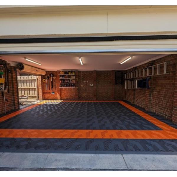 Quality Matte Grey Interlocking Garage Flooring Plastic Garage Floor Tile for sale