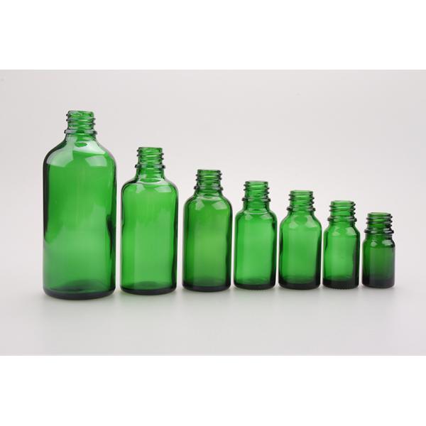 Green Essential Oil Cosmetic Glass Bottle 5g 15g 20g 30g 100g With Tamper Proof Cap