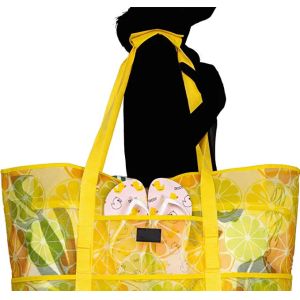 Custom Pattern Printing Extra Large Beach Bags Waterproof With 9 Pockets