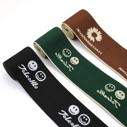 4cm nylon polyester waistband underwear custom logo knitted elastic jacquard