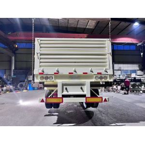 3 Axles Sidewall Open Bulk Cargo Transport Semi Trailer With Van Type 1840mm