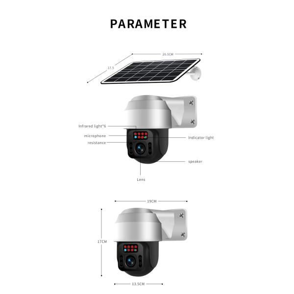 Glomarket Tuya Low Power 4g Solar Camera Wireless Waterproof Ptz Outdoor Night Vision Two Way Voice Security Camera