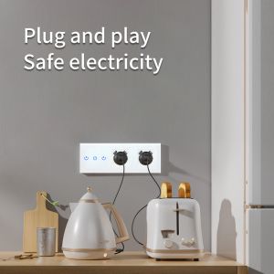 Touch Control Glass Panel Switch Socket LED Backlight Wall Switch Single Live