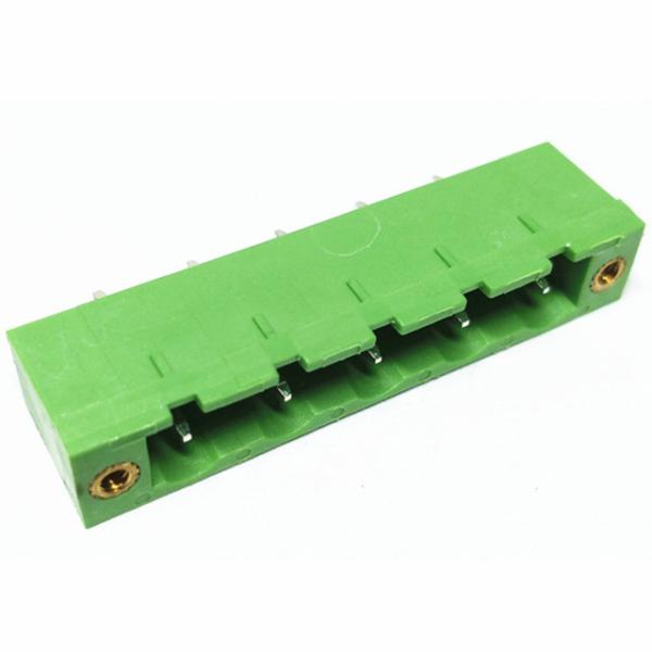 Wholesale 2EDGVM pluggable terminal blocks with flan3.81/5.00/5.08/7.62mm ptich header, male pins, shrouded vertical through hole from china suppliers
