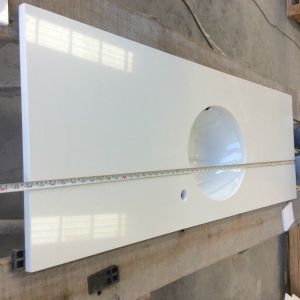 Home Quartz Stone Countertop , Granite Kitchen Countertop Vanity Top Resistant