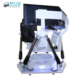 6 DOF Three Screen Vr Car Racing Simulator Double Seats