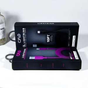 4C Printing Pantone USB Data Cable Packaging Box Custom Logo