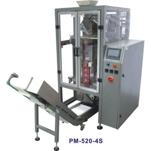 6kw Foodstuff Vertical Form Fill Seal Packaging Machine 4 Corner Pouch 50ppm