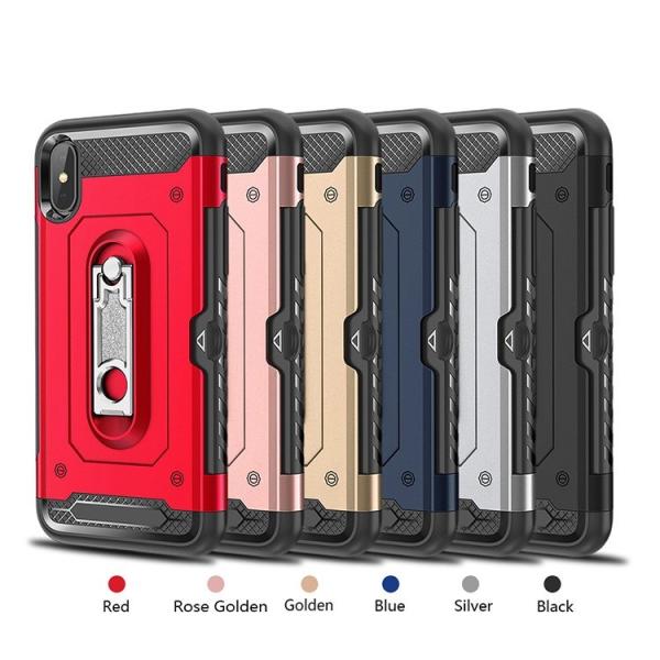 Quality 2 in 1 PC+TPU Color Red Black Kickstand Armor Case Back Cover For IphoneXS IphoneXR IphoneXS MAX Iphone8 Iphone8 Plus for sale