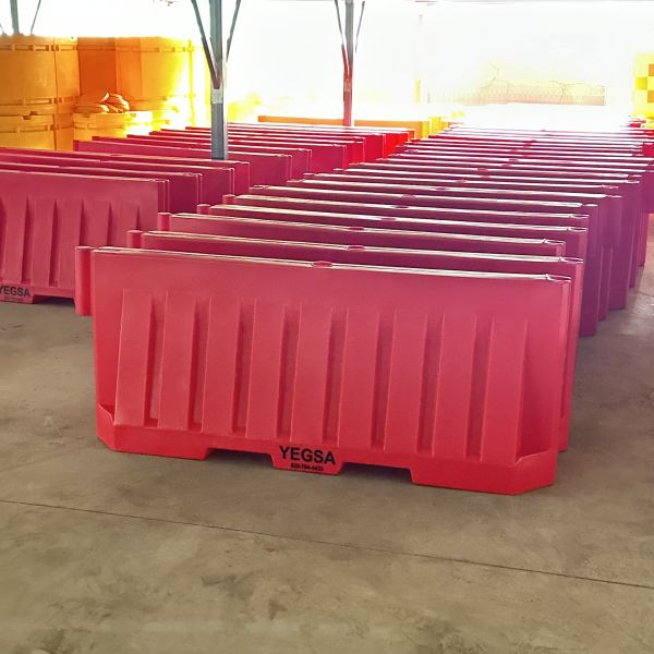 Roadsafe expandable traffic barrier in use