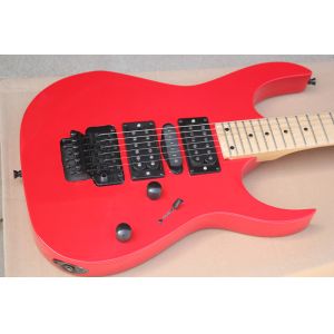 Factory Custom Red Body Electric Guitar with Floyd Rose,HSH Pickups,Black Dots