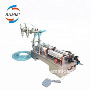 100-1000ml Semi Automatic Double Filling Heads Volumetric Piston Liquid Dosing