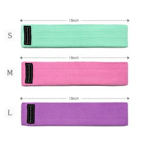 Printing Latex Pink Cloth Fabric Loop Resistance Exercise Bands