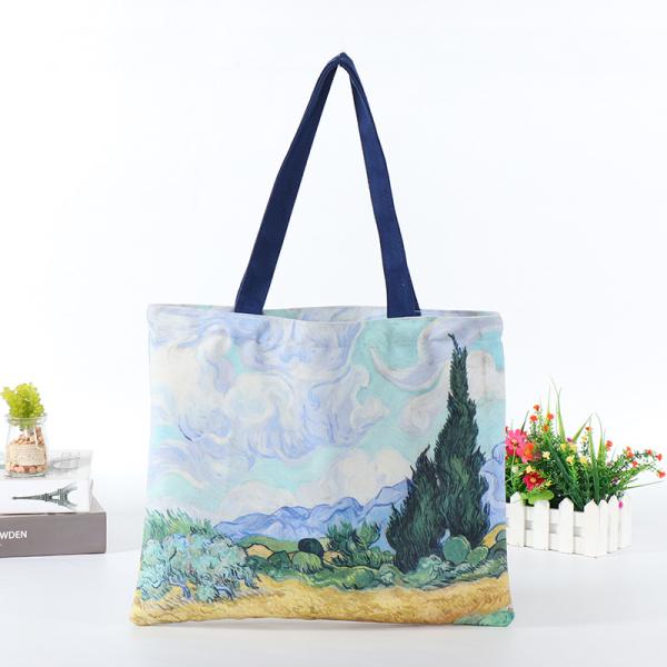 Custom Logo Printed Recycled Reusable Sublimation Tote Bag for Business Shopping Grocery