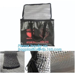 Non-woven laminated thermal insulation cooler bag,custom logo disposable